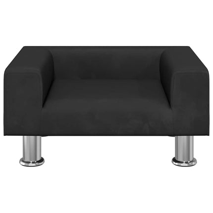 sofa til børn 50x40x26,5 cm fløjl sort