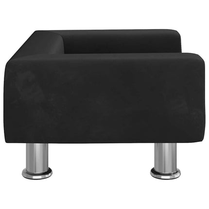 sofa til børn 50x40x26,5 cm fløjl sort