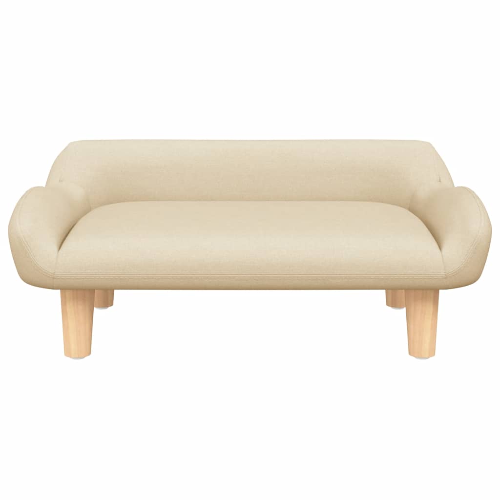 sofa til børn 70x40x24 cm stof cremefarvet