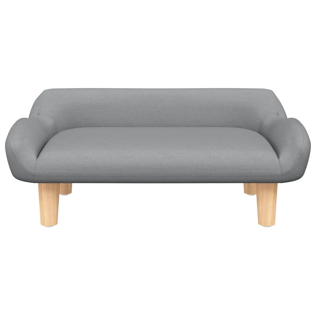 sofa til børn 70x40x24 cm stof lysegrå