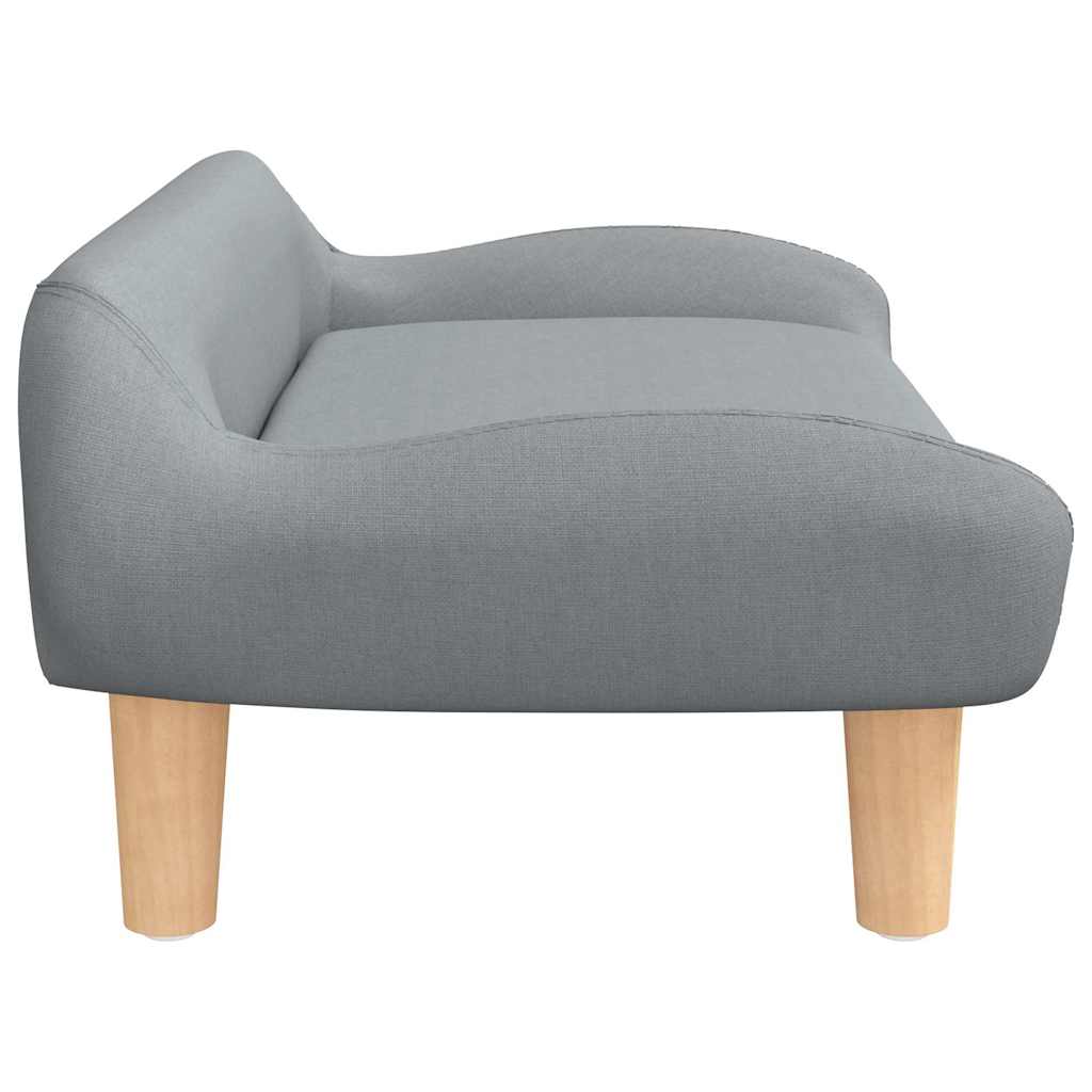 sofa til børn 70x40x24 cm stof lysegrå