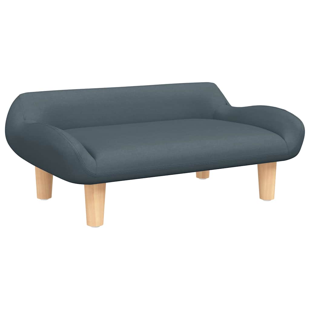 sofa til børn 70x40x24 cm stof mørkegrå
