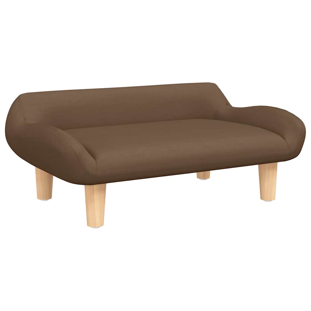 sofa til børn 70x40x24 cm stof brun