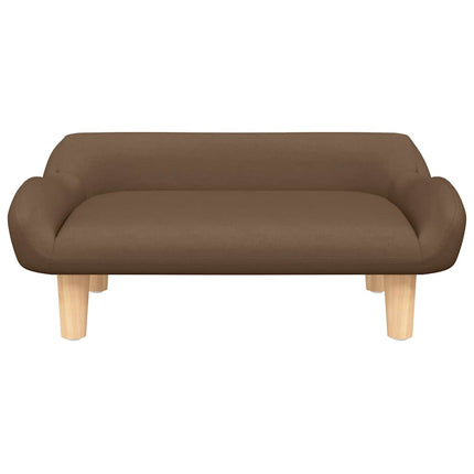 sofa til børn 70x40x24 cm stof brun