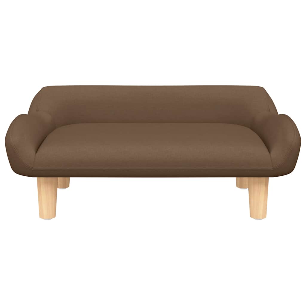sofa til børn 70x40x24 cm stof brun