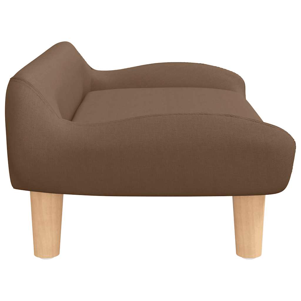 sofa til børn 70x40x24 cm stof brun
