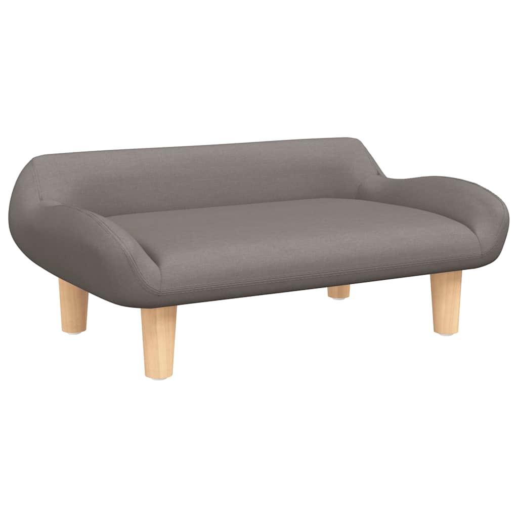 sofa til børn 70x40x24 cm stof gråbrun
