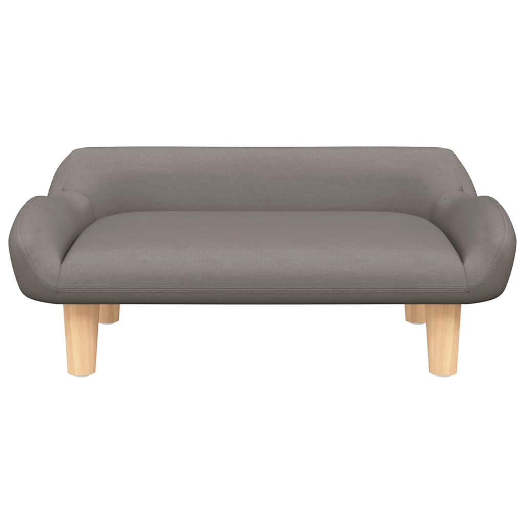 sofa til børn 70x40x24 cm stof gråbrun