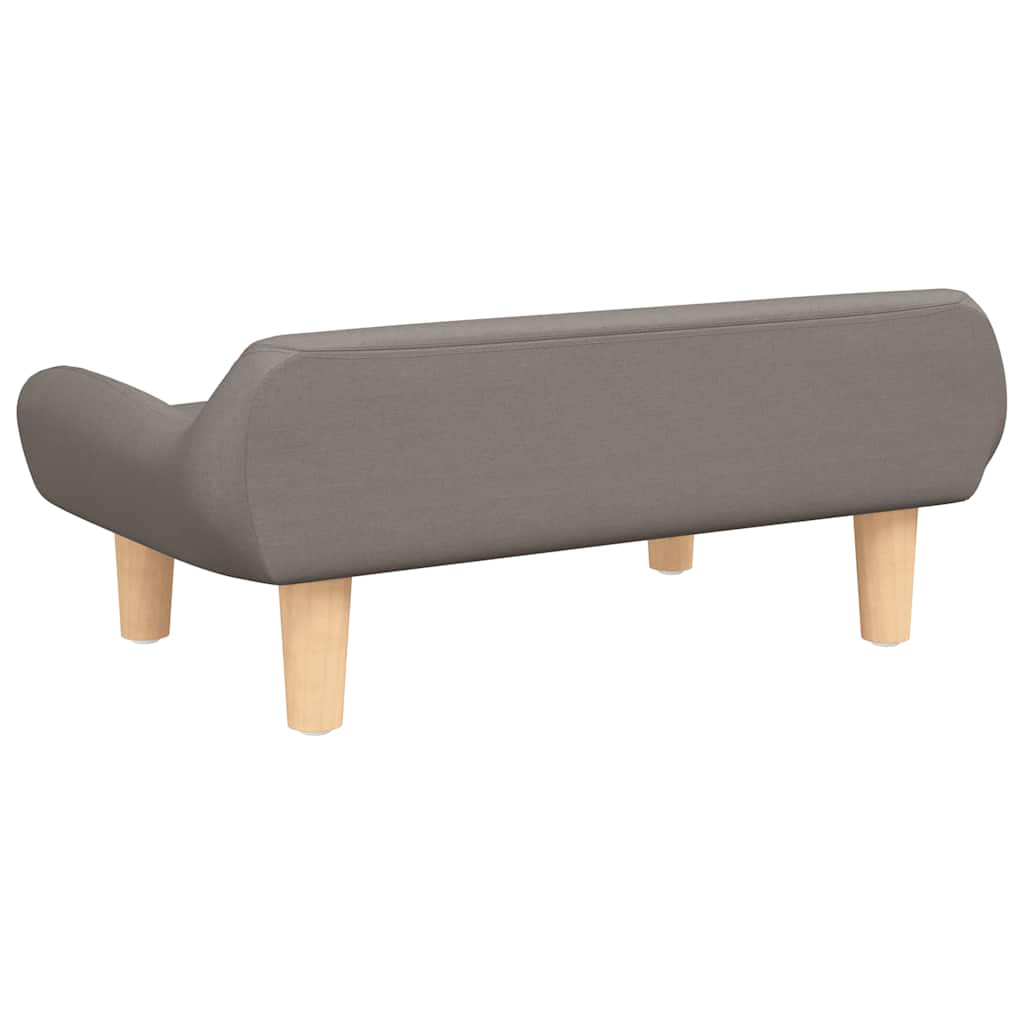 sofa til børn 70x40x24 cm stof gråbrun