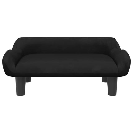 sofa til børn 70x40x24 cm velour sort