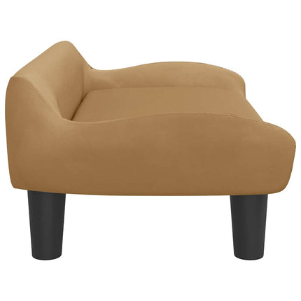 sofa til børn 70x40x24 cm velour brun