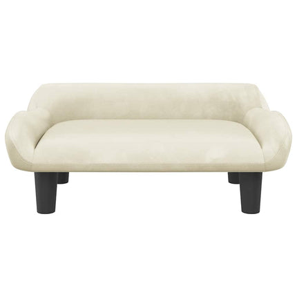 sofa til børn 70x40x24 cm velour cremefarvet