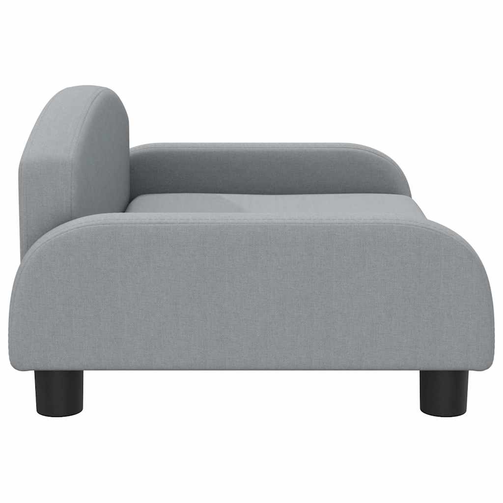 sofa til børn 70x45x30 cm stof lysegrå