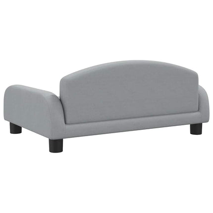 sofa til børn 70x45x30 cm stof lysegrå