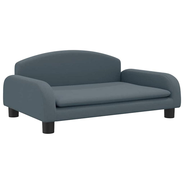 sofa til børn 70x45x30 cm stof mørkegrå