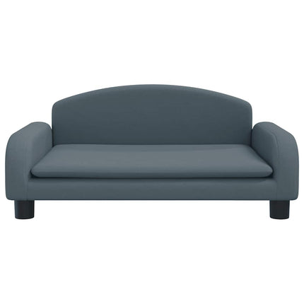 sofa til børn 70x45x30 cm stof mørkegrå