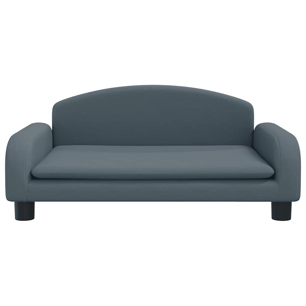 sofa til børn 70x45x30 cm stof mørkegrå