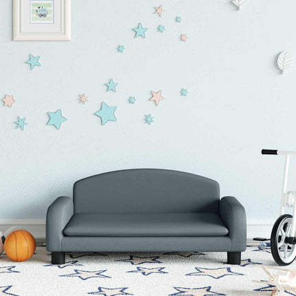sofa til børn 70x45x30 cm stof mørkegrå