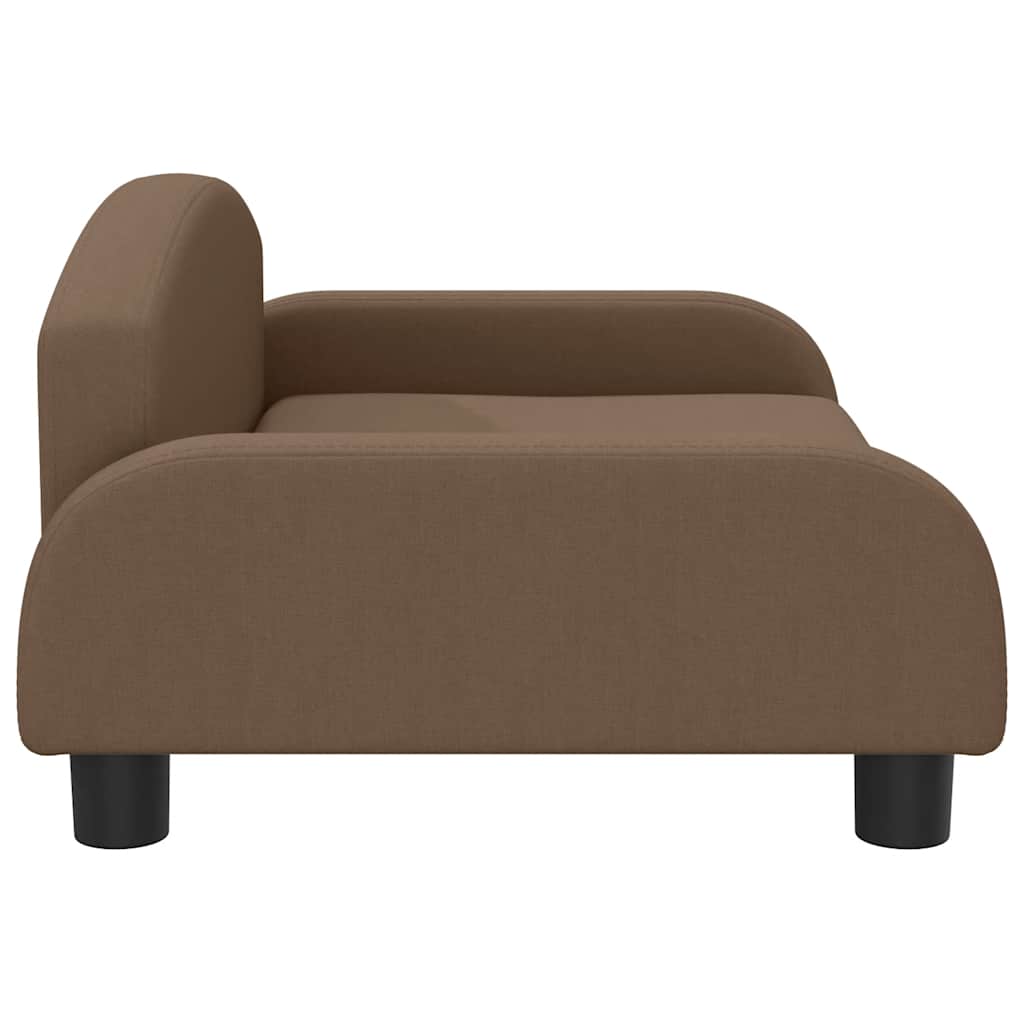 sofa til børn 70x45x30 cm stof brun