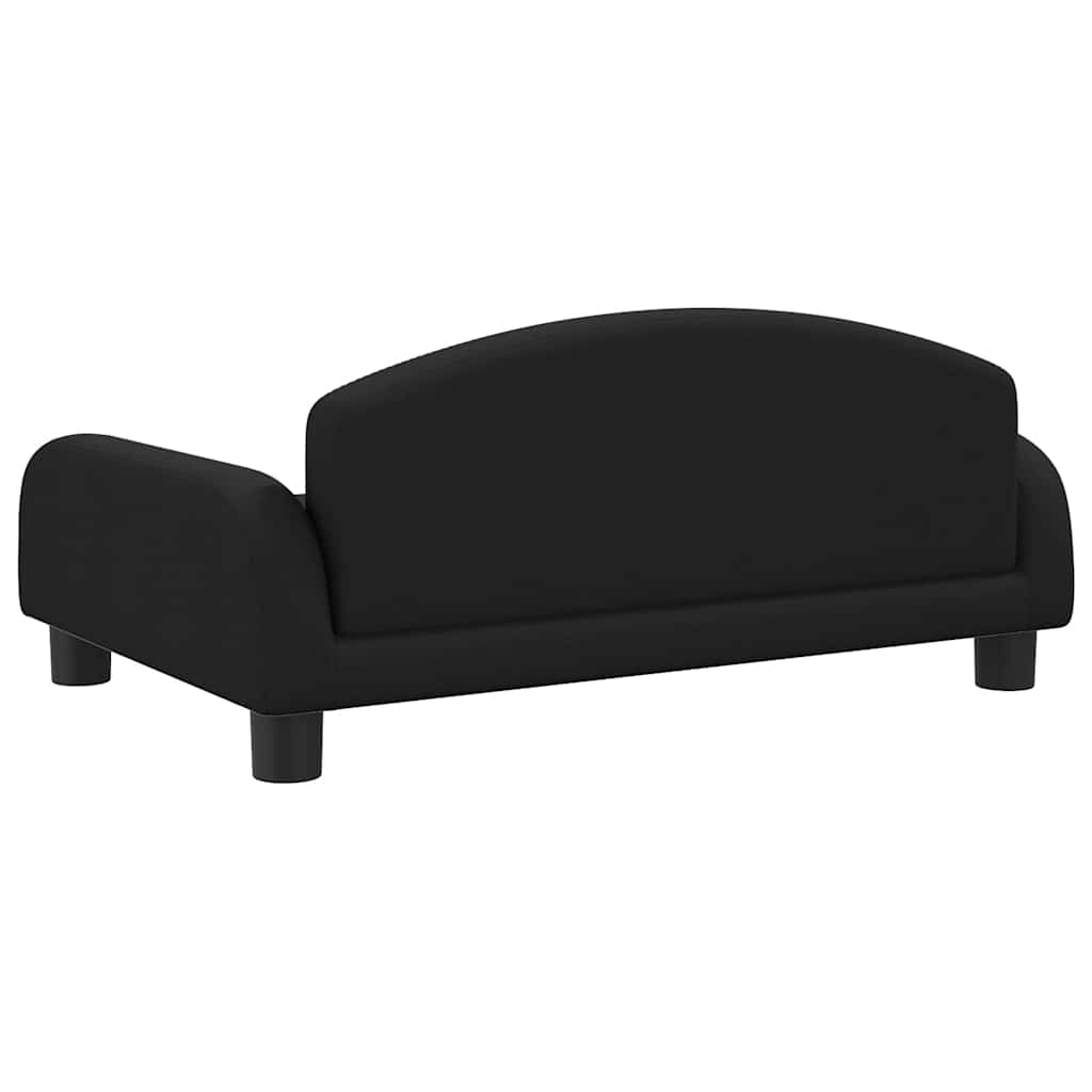 sofa til børn 70x45x30 cm stof sort