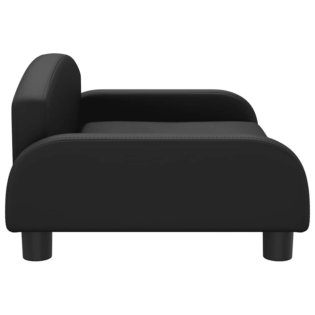 sofa til børn 70x45x30 cm kunstlæder sort