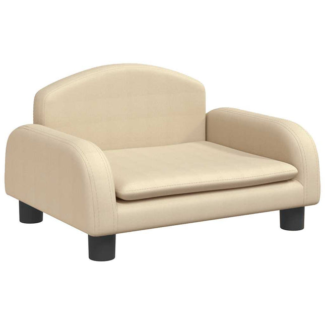 sofa til børn 50x40x30 cm stof cremefarvet
