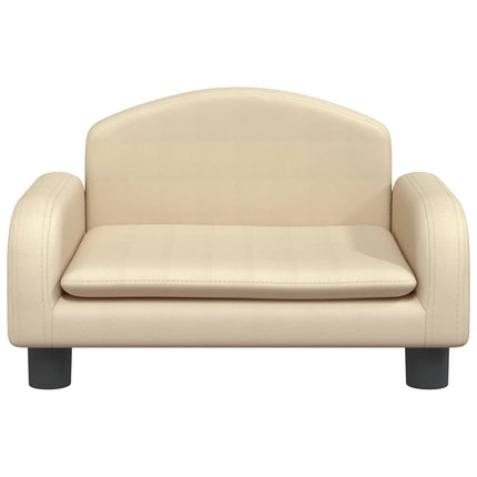 sofa til børn 50x40x30 cm stof cremefarvet