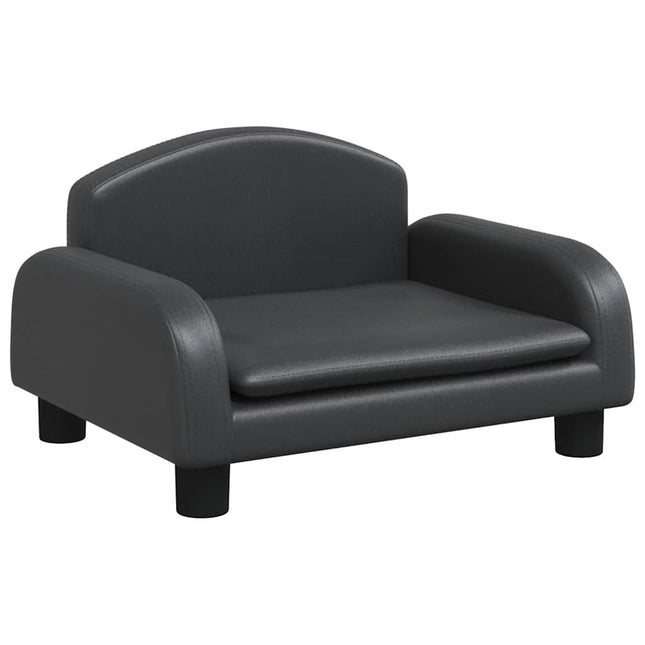 sofa til børn 50x40x30 cm kunstlæder sort
