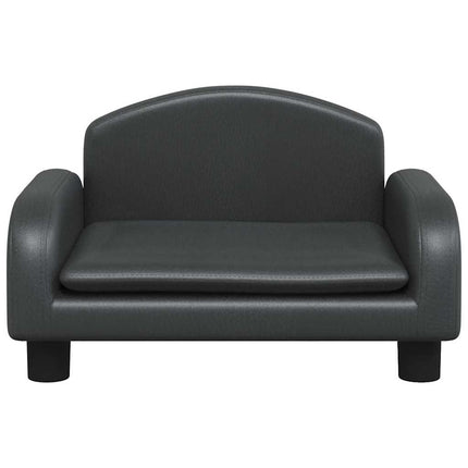 sofa til børn 50x40x30 cm kunstlæder sort