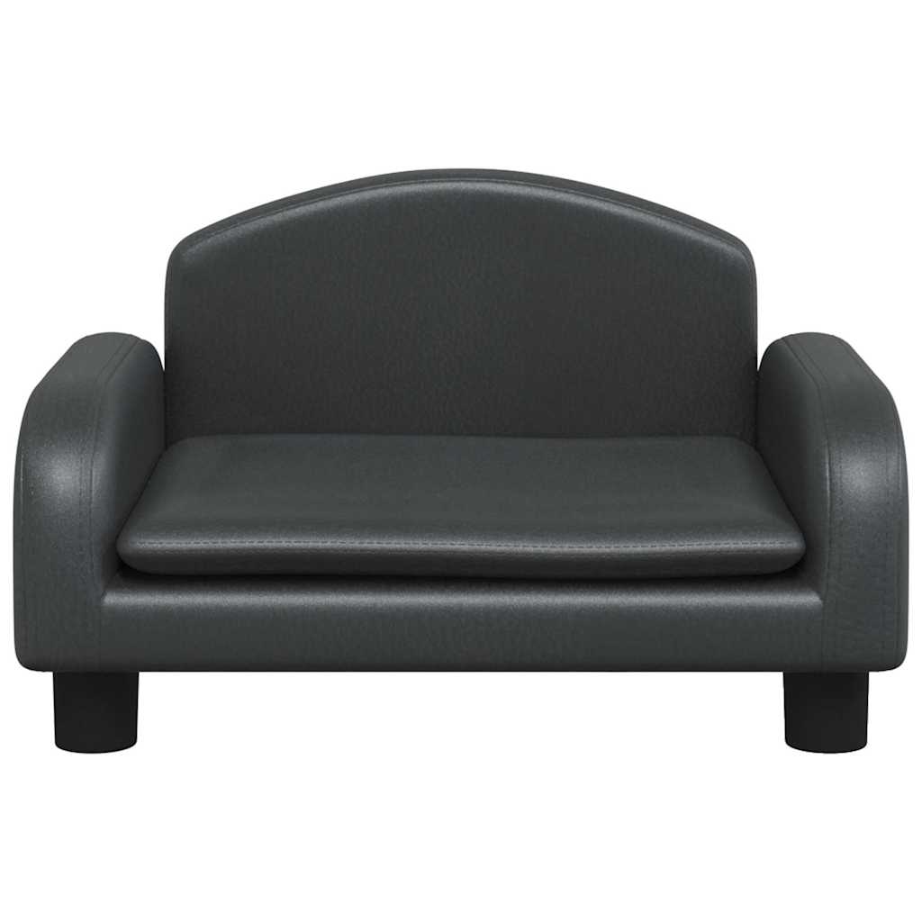 sofa til børn 50x40x30 cm kunstlæder sort