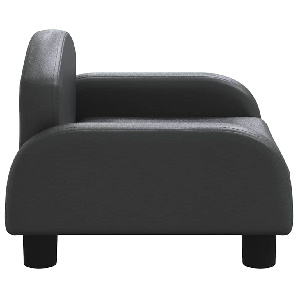 sofa til børn 50x40x30 cm kunstlæder sort