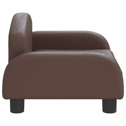 sofa til børn 50x40x30 cm kunstlæder brun