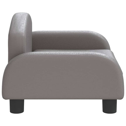 sofa til børn 50x40x30 cm kunstlæder grå