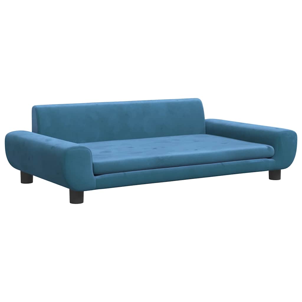 sofa til børn 100x54x33 cm velour blå