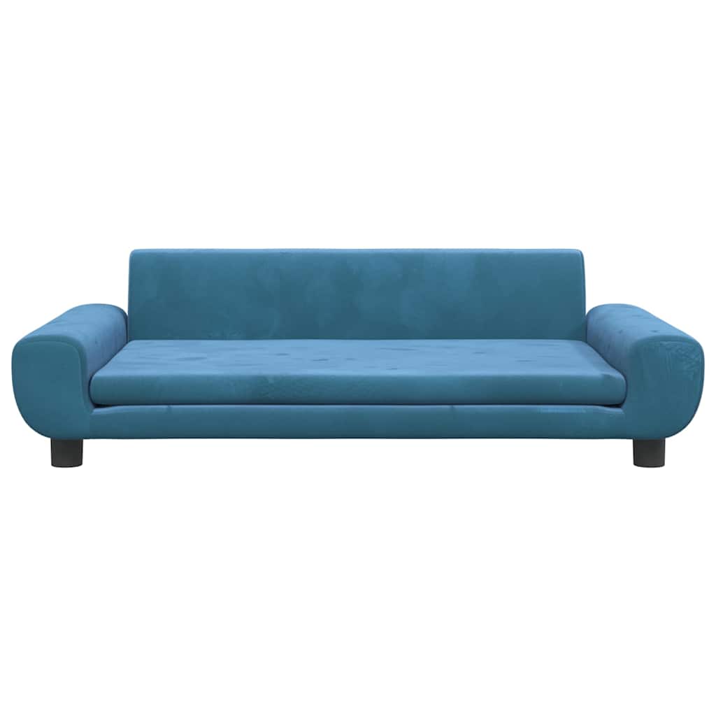 sofa til børn 100x54x33 cm velour blå