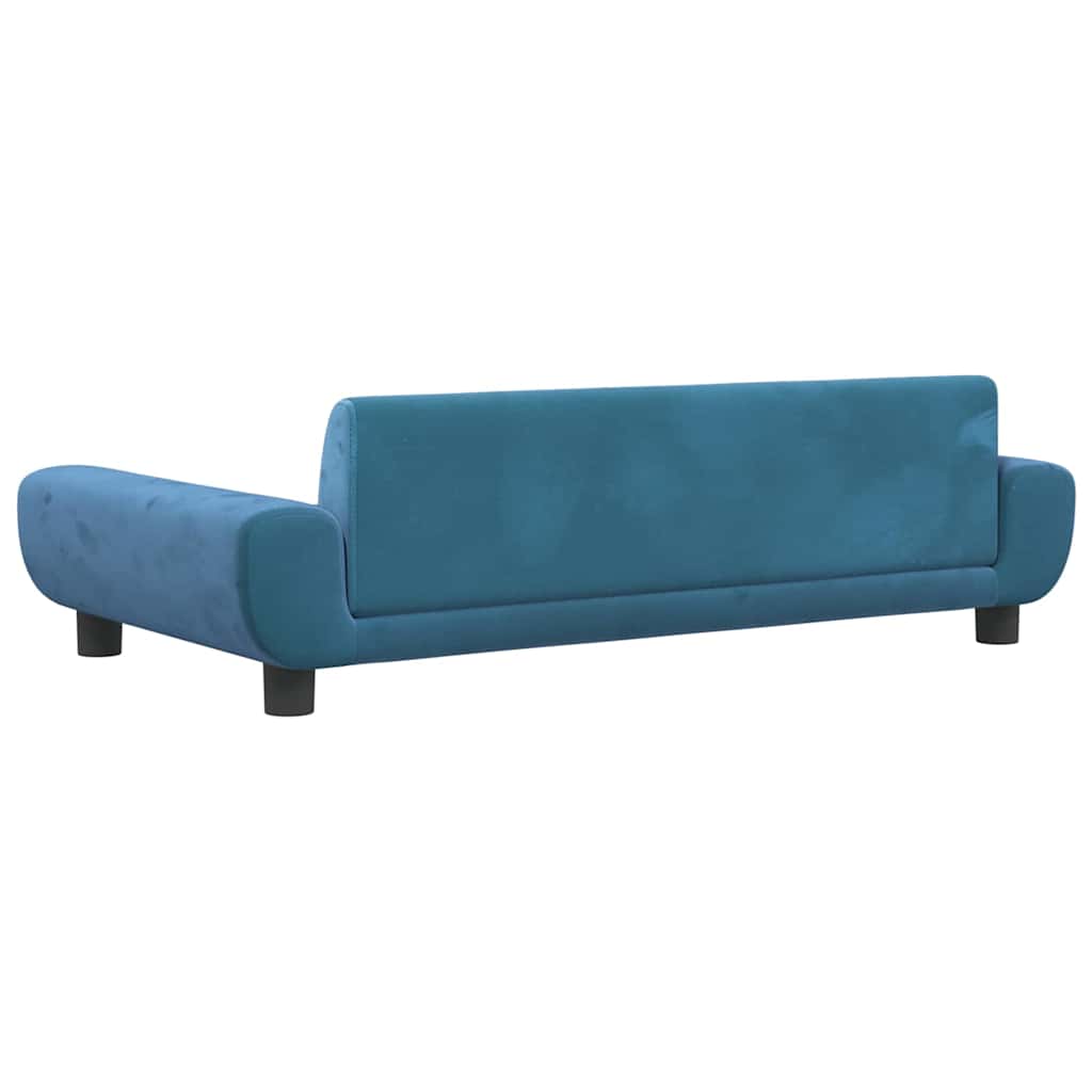 sofa til børn 100x54x33 cm velour blå