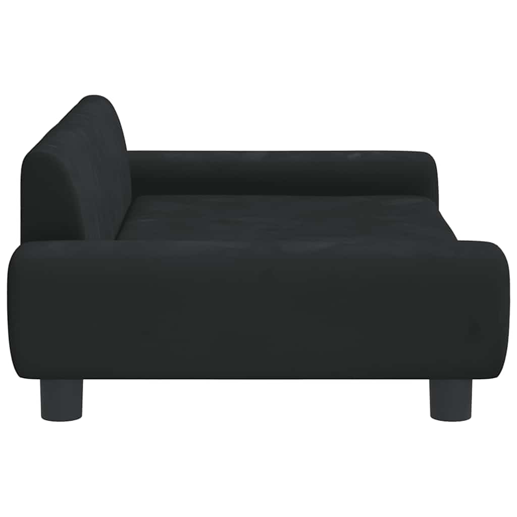 sofa til børn 100x54x33 cm velour sort