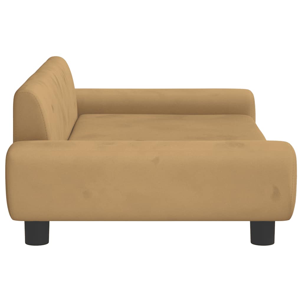 sofa til børn 100x54x33 cm velour brun