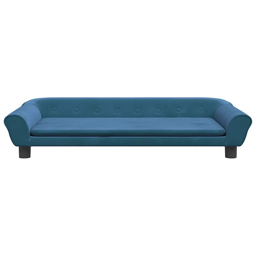 sofa til børn 100x50x26 cm velour blå