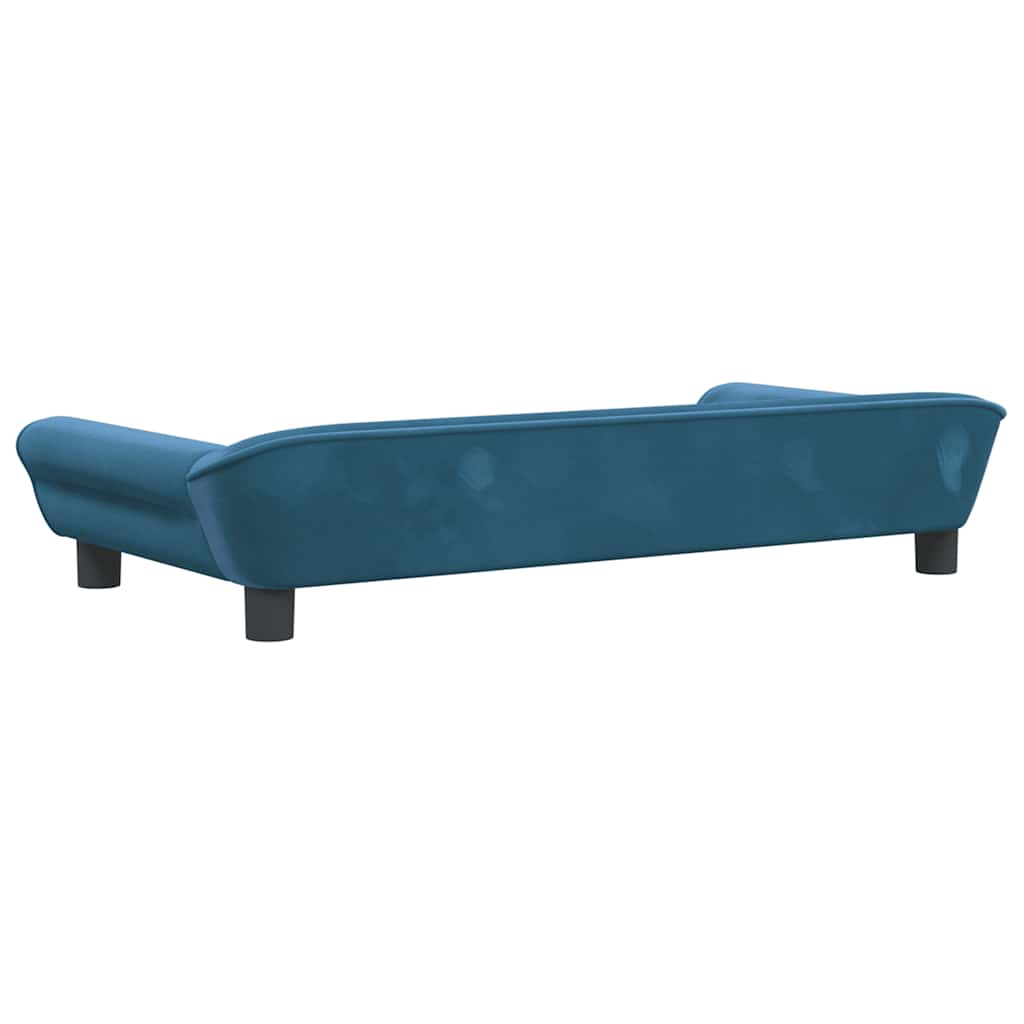 sofa til børn 100x50x26 cm velour blå