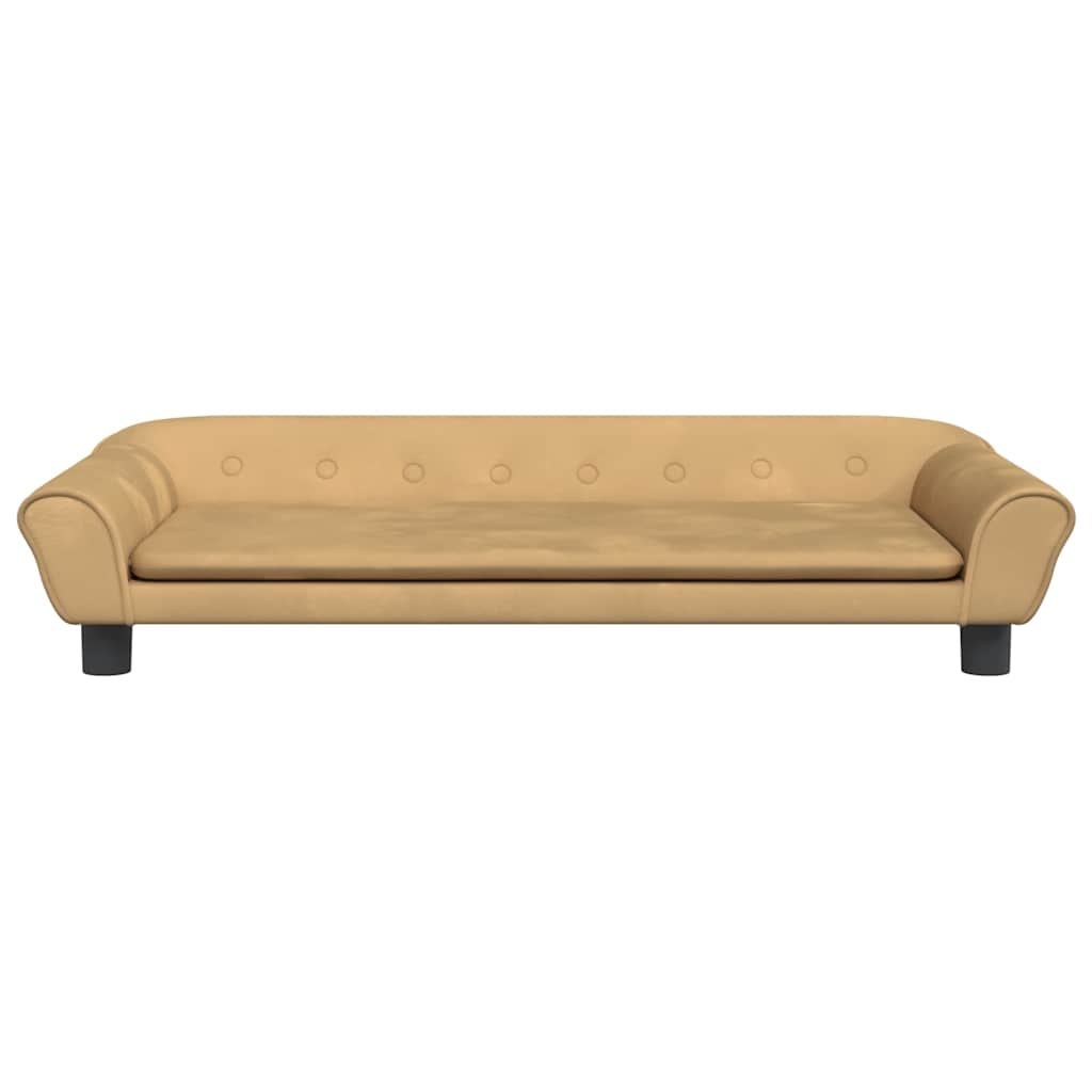 sofa til børn 100x50x26 cm velour brun