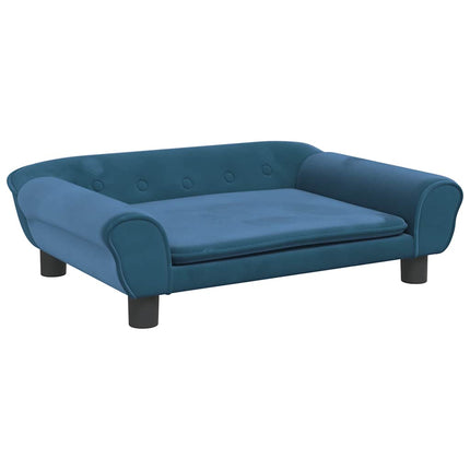 sofa til børn 70x45x26 cm velour blå