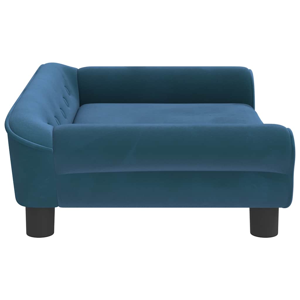 sofa til børn 70x45x26 cm velour blå