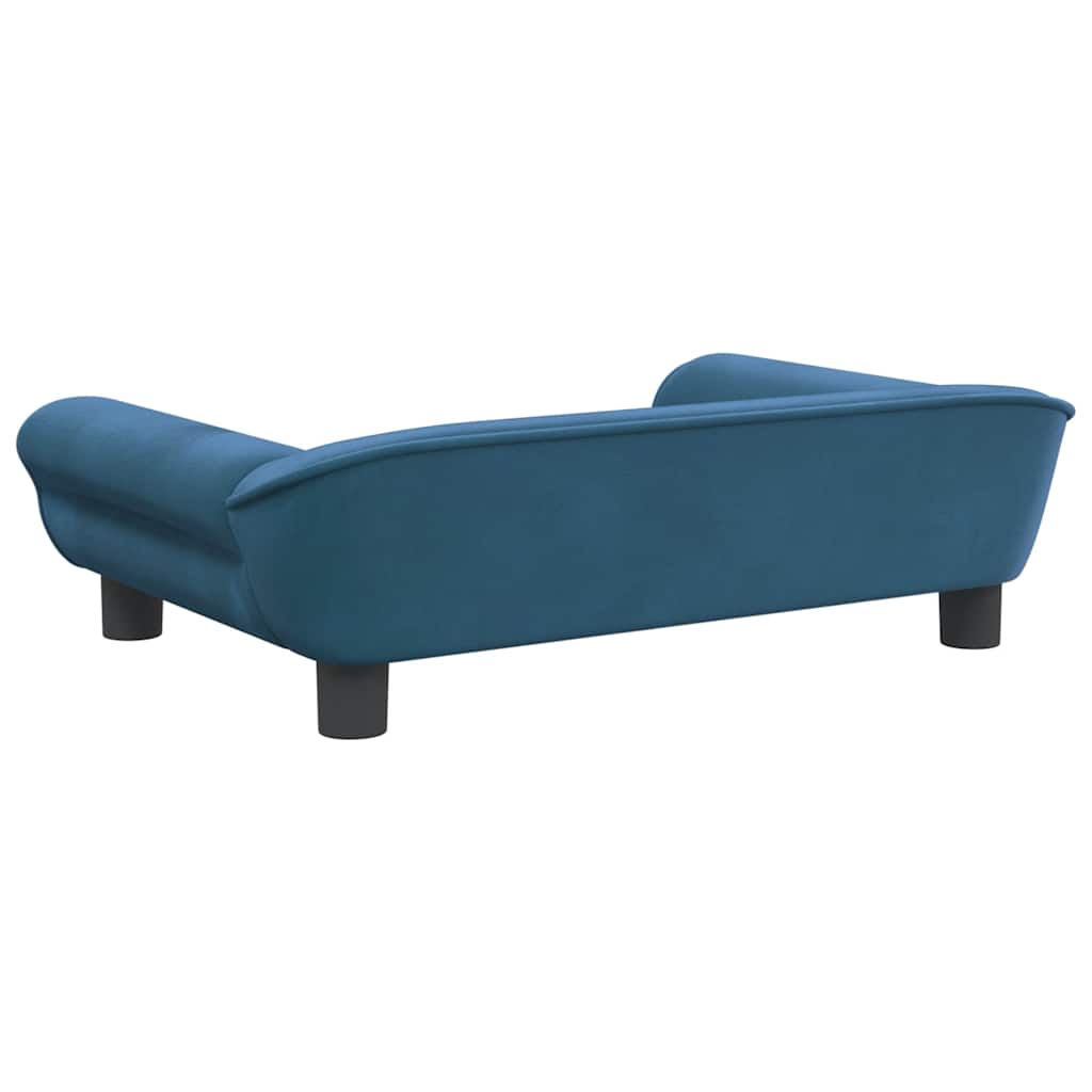 sofa til børn 70x45x26 cm velour blå
