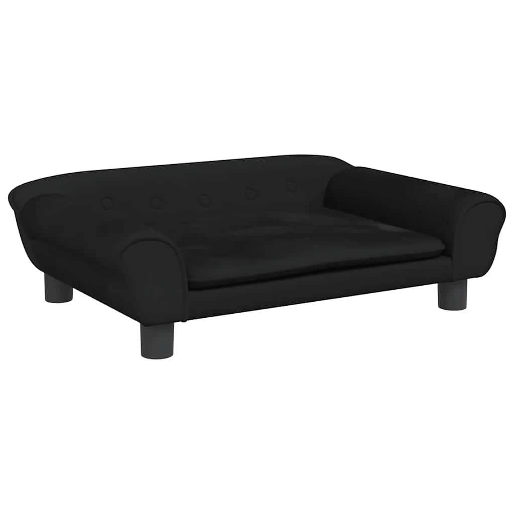 sofa til børn 70x45x26 cm velour sort