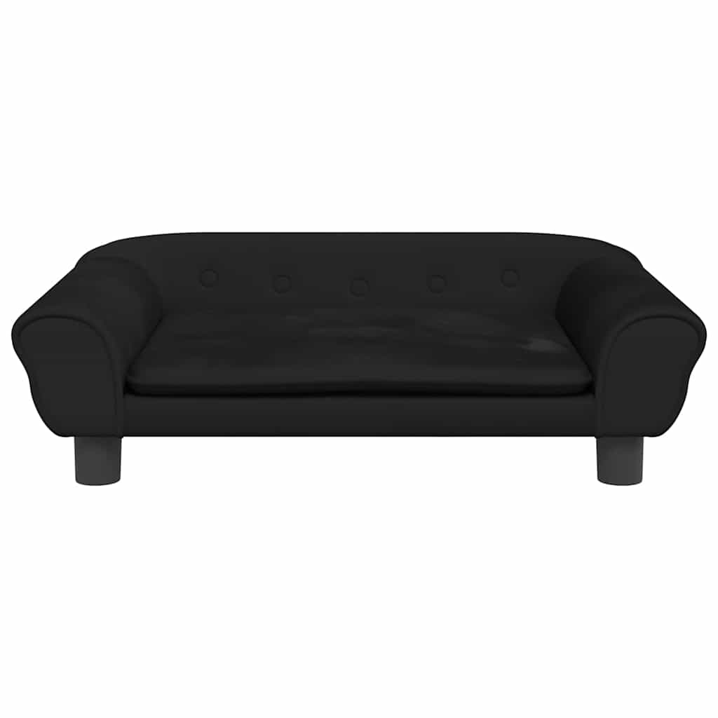 sofa til børn 70x45x26 cm velour sort