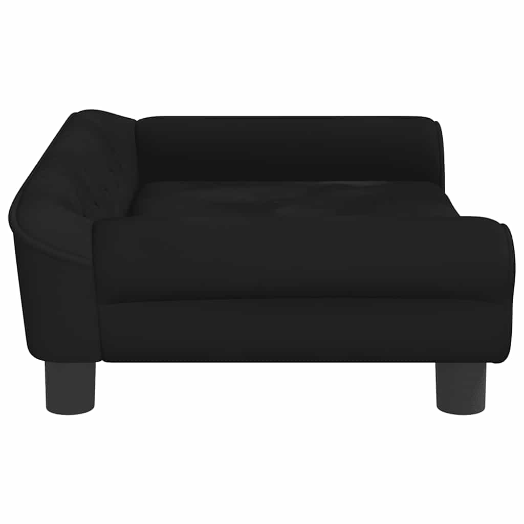 sofa til børn 70x45x26 cm velour sort