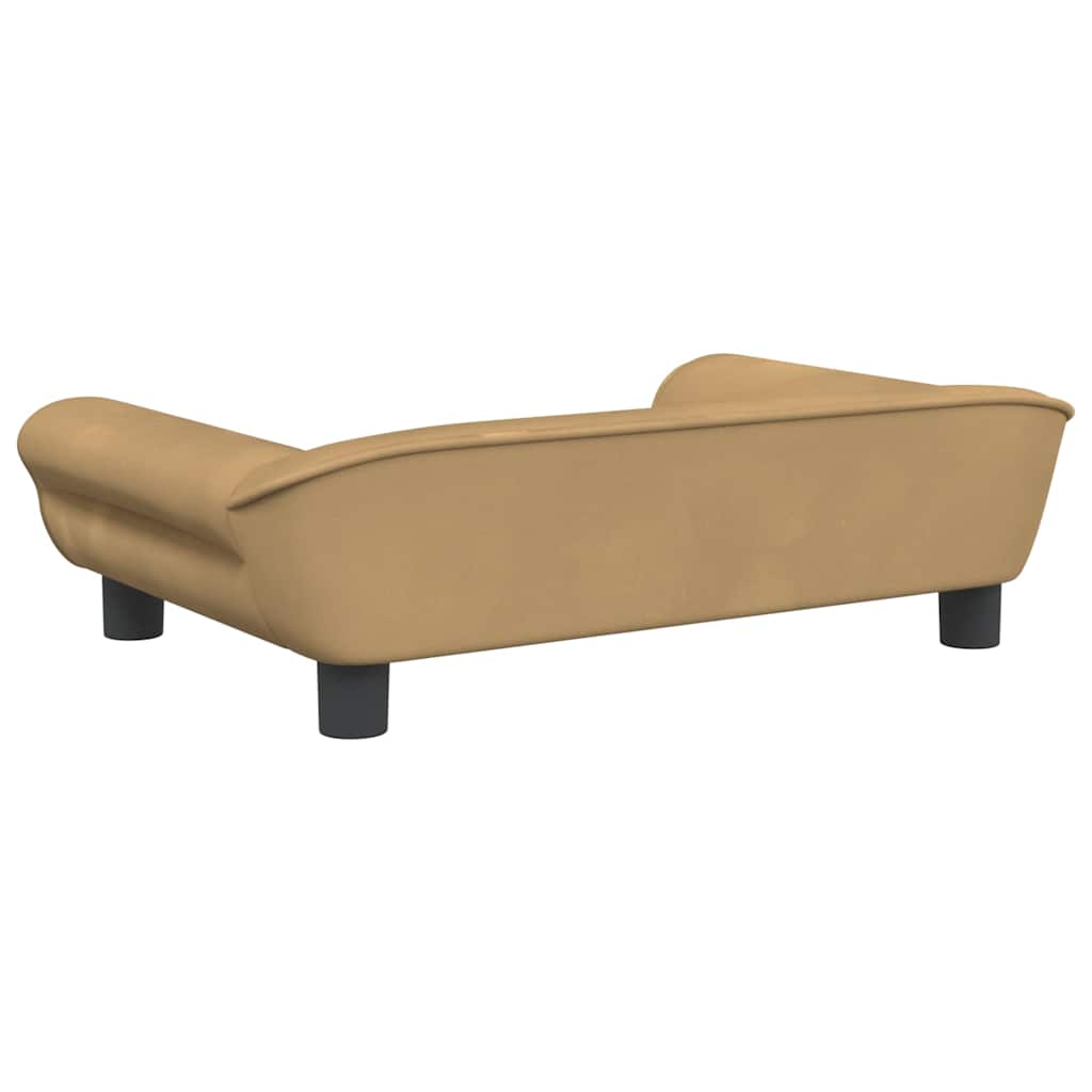 sofa til børn 70x45x26 cm velour brun