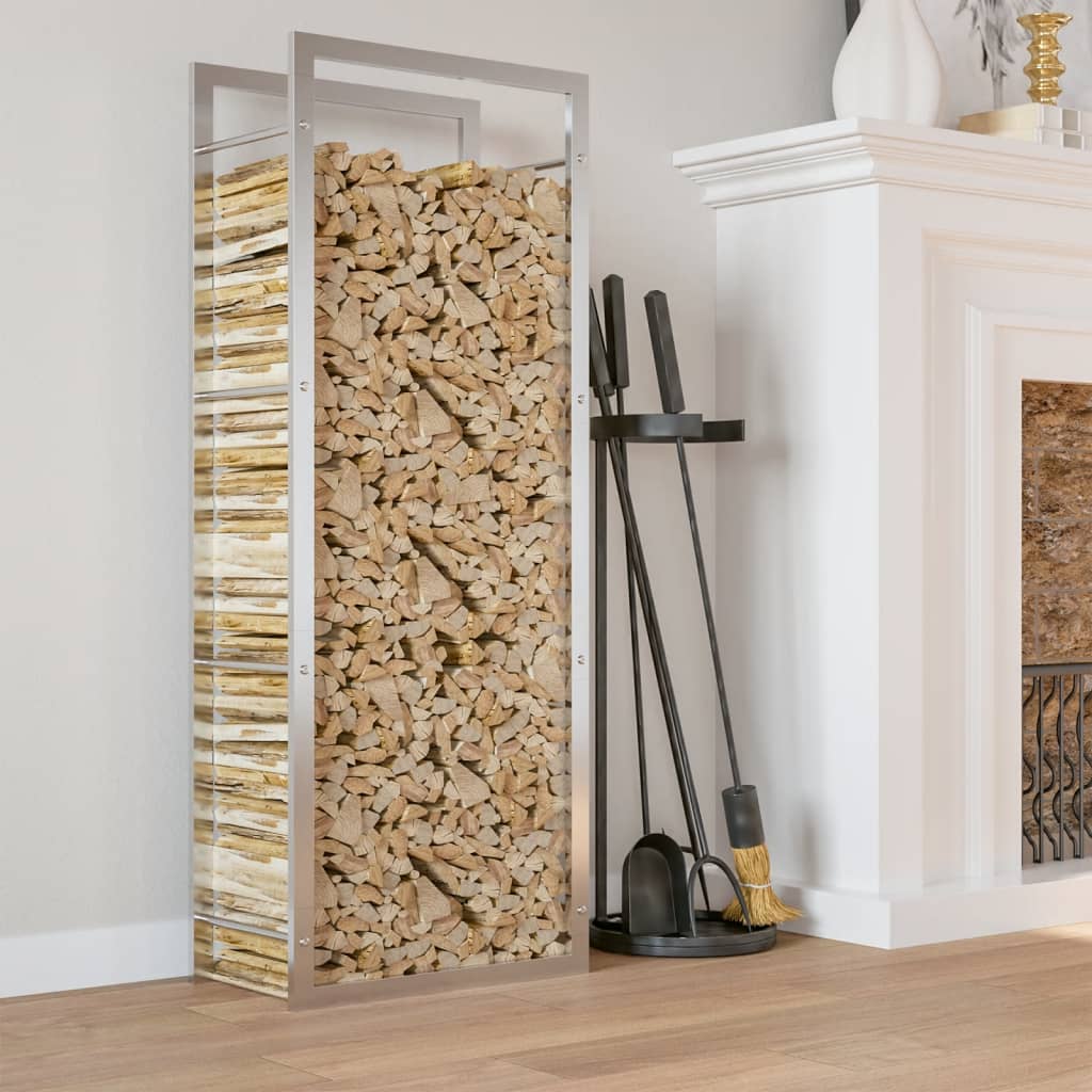 brændestativ 50x28x132 cm rustfrit stål