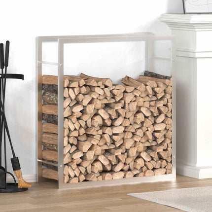 brændestativ 80x28x86 cm rustfrit stål